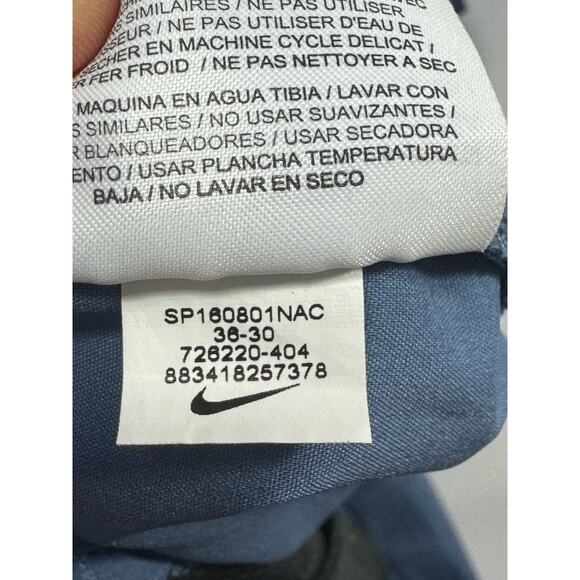 Nike Tiger Woods Men's Blue Adaptive Fit Vented Golf Pants - Size 36x30  (37x29) - Picture 7 of 7